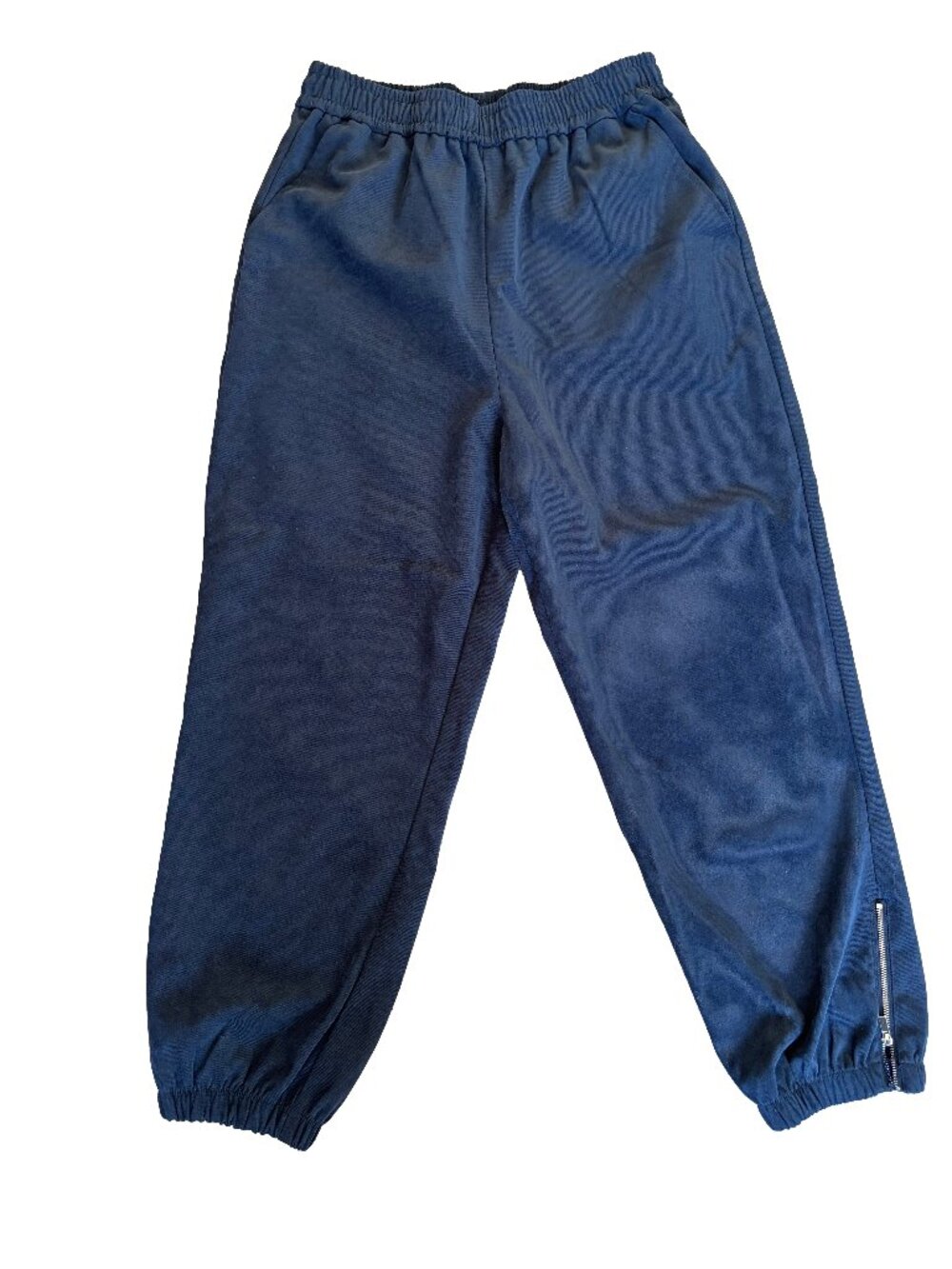 Zara Women Joggers with pockets and gold ankle zip. USA Large